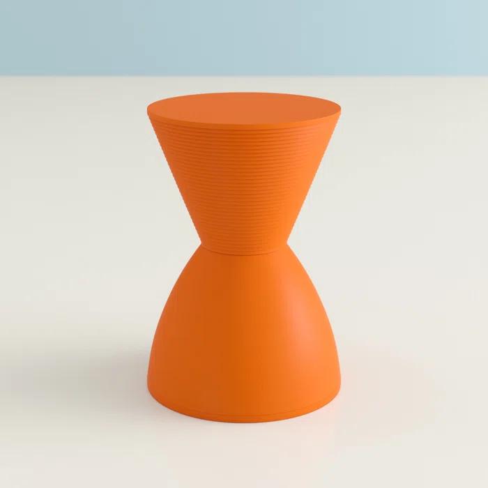 AllModern Durant Reversible Drum End Table with Storage – No Assembly Lightweight Accent Side Table for Indoor & Outdoor Use