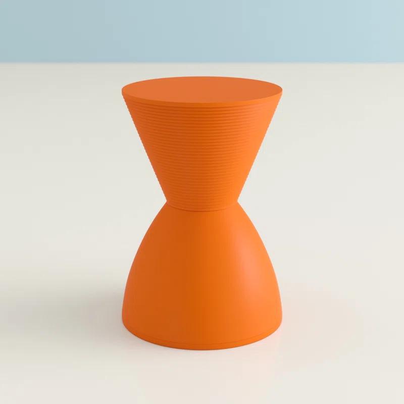 AllModern Durant Reversible Drum End Table with Storage – No Assembly Lightweight Accent Side Table for Indoor & Outdoor Use