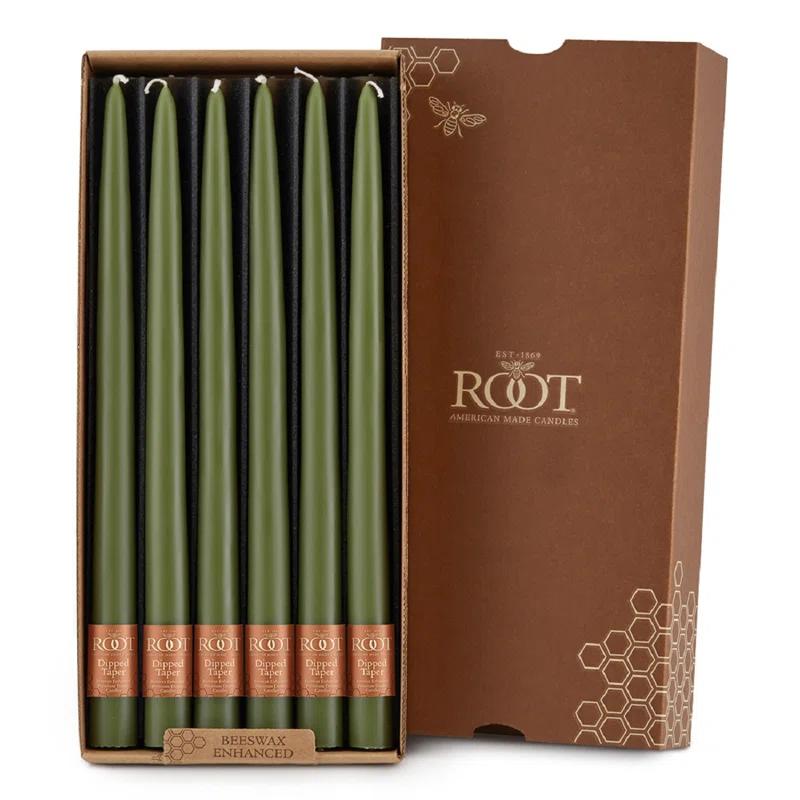 12 Piece Unscented Taper Candle Set