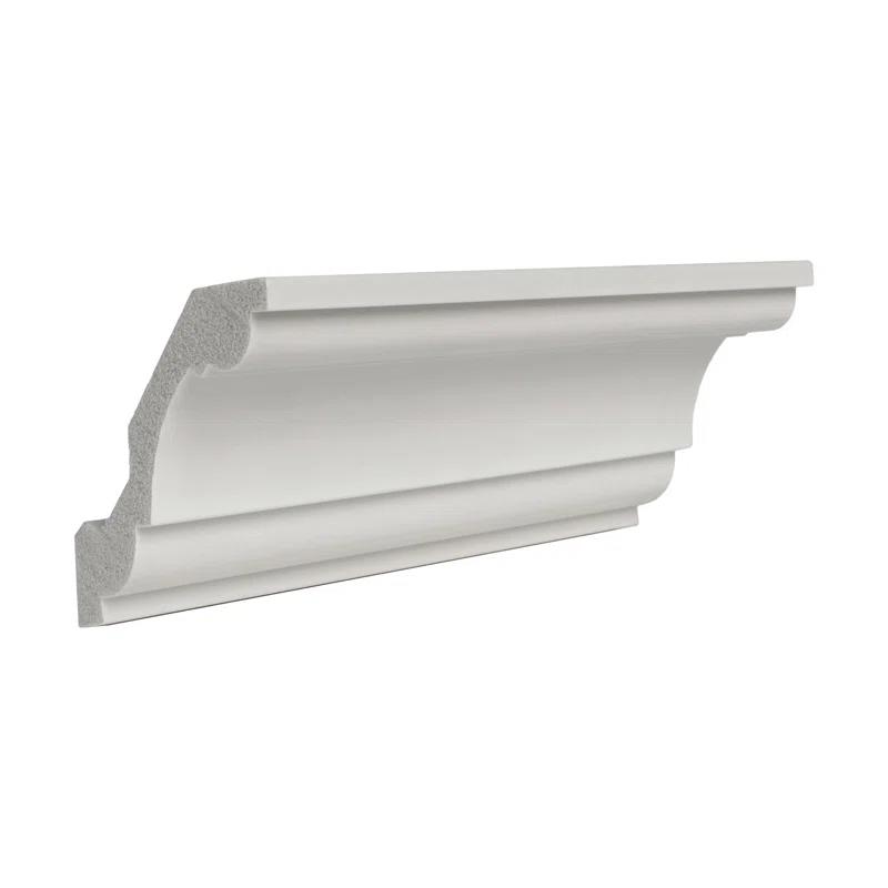 2-1/2 in x 2-1/2 in x 6 in Long Plain Recycled Polystyrene Crown Moulding Sample