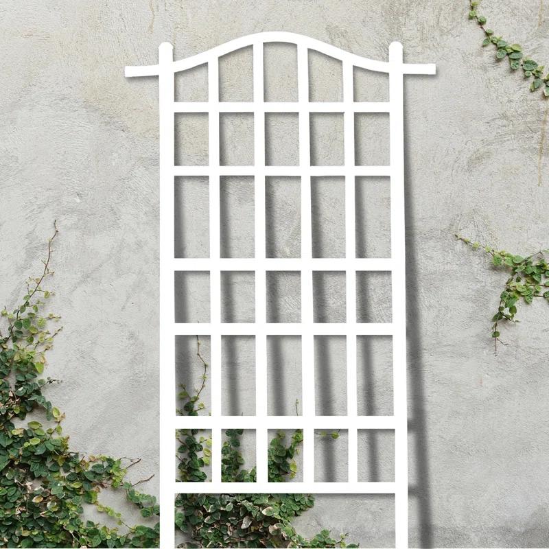 Dura-Trel Inc Dura-Trel Melrose 35 x 75 Inch Vinyl Outdoor Garden Patio Plant Trellis, White