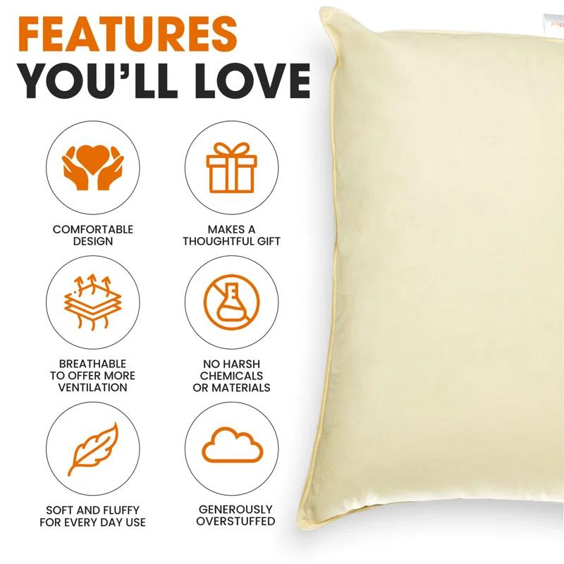 Alwyn Home Bryn Fiber Medium Pillow