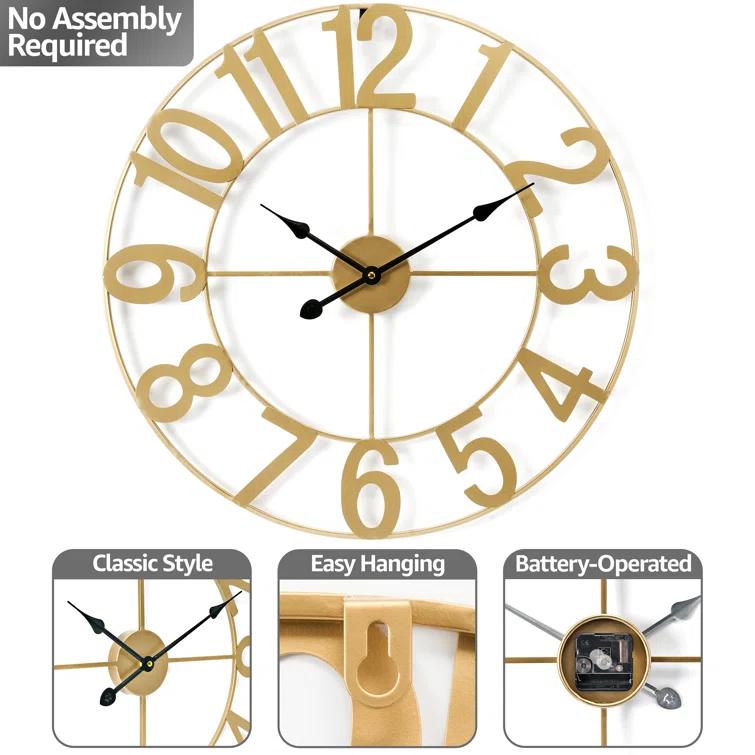 Sorbus Large 16" Numeral Analog Decorative Wall Clock