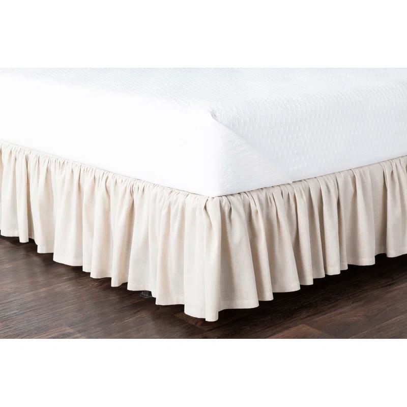Fresh Ideas Fresh Ideas Ruffled Poplin Bed Skirt, 14" Drop Length