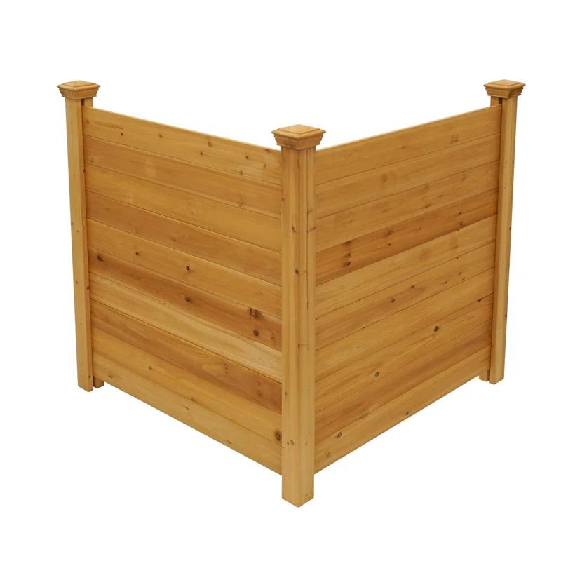 4ft H x 4ft W (2 Panels) No Dig Enclo Premium Wood Privacy Screen, Ideal Outdoor Privacy Wall, Pool Equipment Enclosure, Cedar Privacy Fence, Trash Can Enclosures, Air Conditioner Fence, EC18029