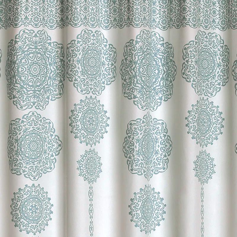 Lush Decor Stripe Medallion Shower Curtain