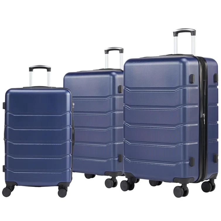 Smugdesk.com 3-Piece Luggage Set, ABS Travel Suitcase Set with TSA lock