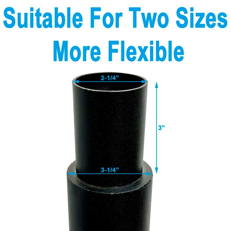 eLEDing 2.5 in - 3 in. up to 13 ft. Black Outdoor Universal Metal Light Post Pole w/ Metal Rebar Cage EE-PL4m