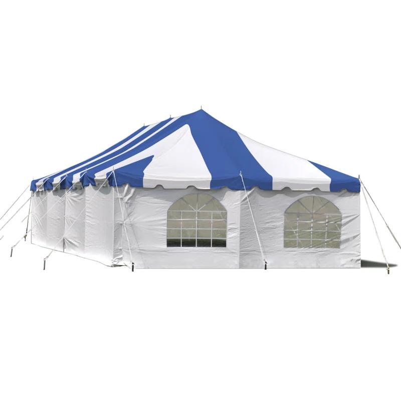Party Tents Direct 20' x 20' Weekender Pole Party Tent with Sidewalls, Red