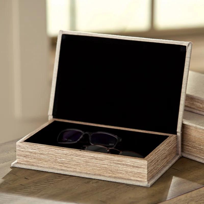 Ebern Designs Kepir 3 Piece Fabric Book Box Set