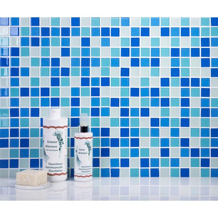 WS Tiles® 1" x 1" Straight Edge Glass Mosaic Tile