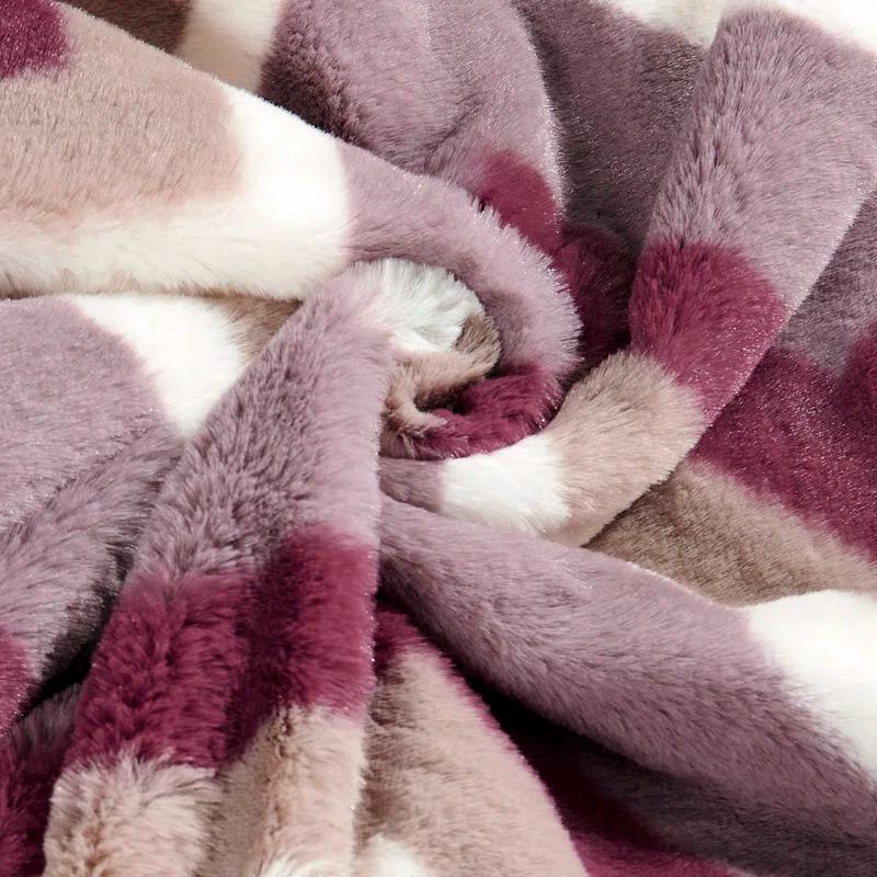 Home Soft Things Chevron Faux Fur Pillow Cover (Set of 2)
