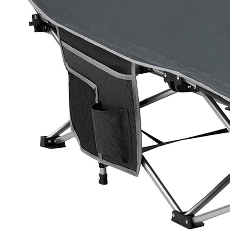KingCamp Folding Portable Outdoor Camping Cot w/ Multi Layer Side Pocket | Wayfair