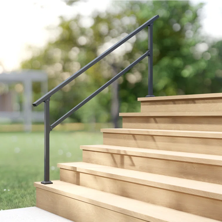 CR Home Hand Rails for Outdoor Steps for Porch, Deck, & Balcony Railing