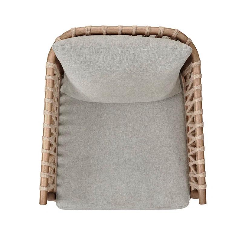 Longshore Tides Comfortable Lounge Chair Solid Wood Coastal Style Perfect For Indoor Spaces