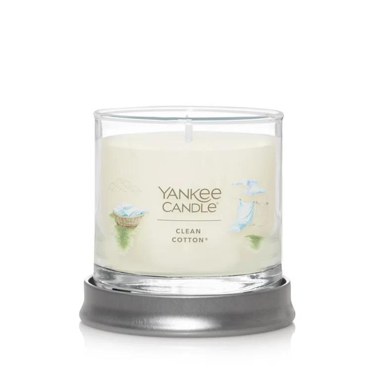 YANKEE CANDLE Signature Clean Cotton Scented Tumbler Candle