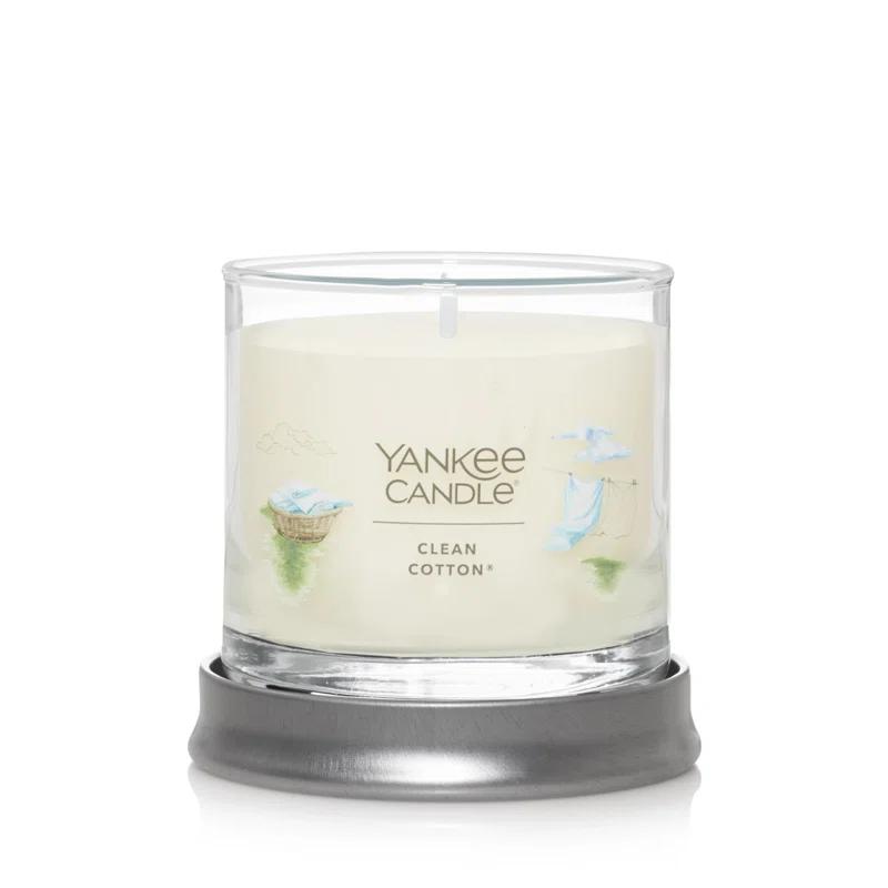 YANKEE CANDLE Signature Clean Cotton Scented Tumbler Candle