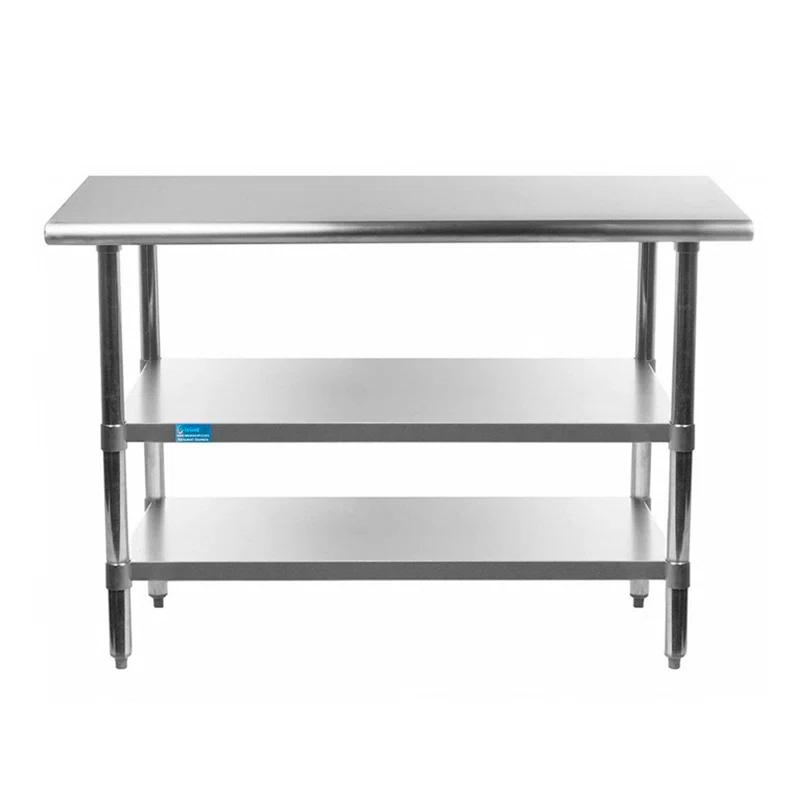 Stainless Steel Work Table with 2 Shelves