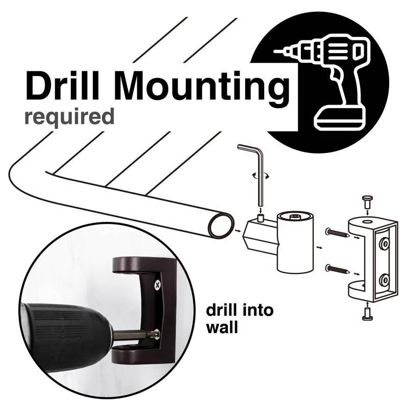 Utility-Sink 70'' Curved Fixed Shower Curtain Rod