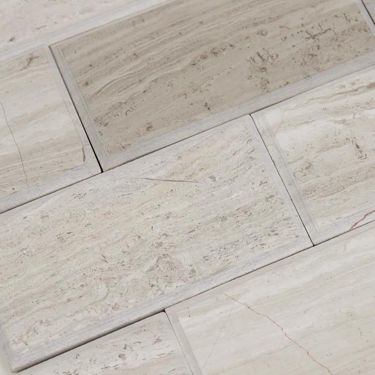 Daltile Simply Stick Mosaix 4'' W x 2'' L Natural Stone Peel and Stick Mosaic Tile