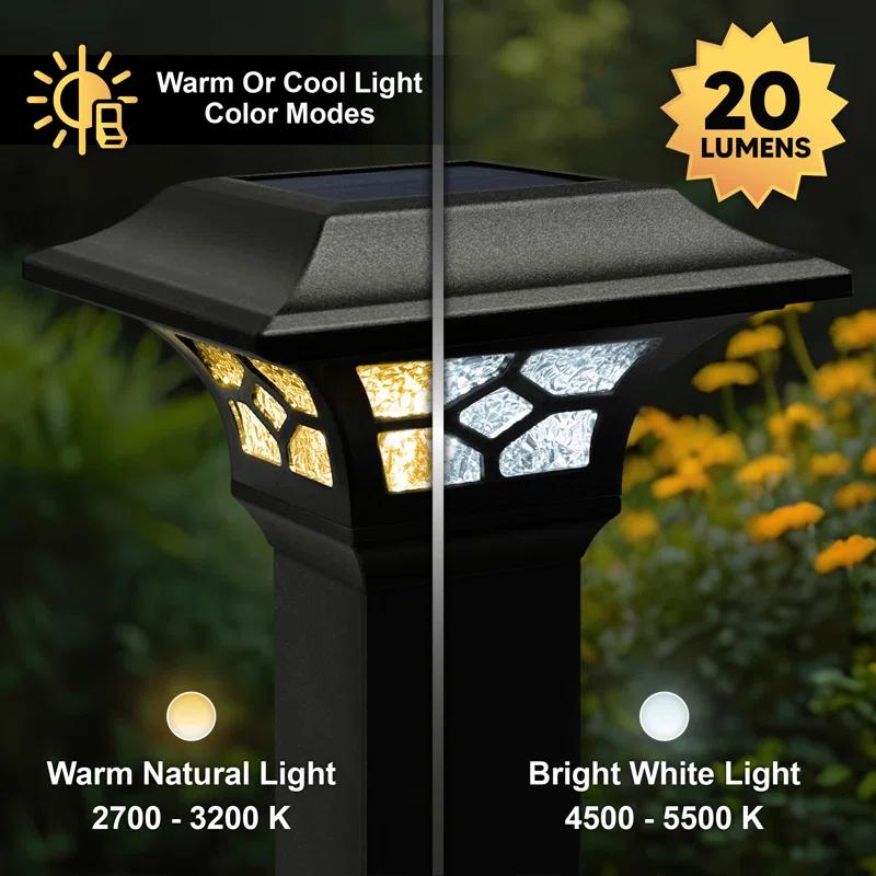 Classy Caps Low Voltage Integrated LED Aluuminum Fence Post Cap Light 2.5 In. X 2.5 In. with Base Adapter Included