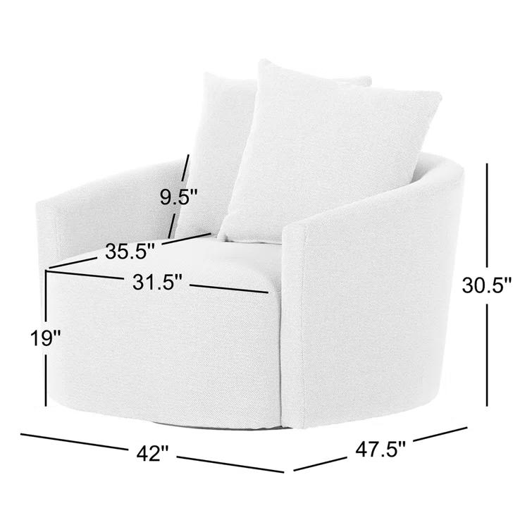 Kaila Swivel Chair - Taupe