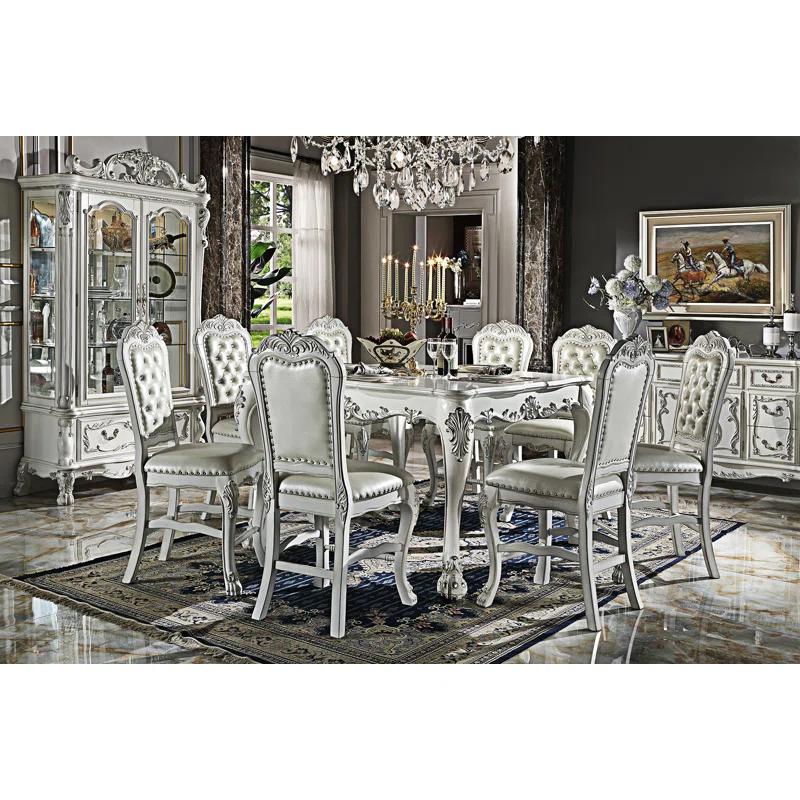 ACME Dresden  Counter Height Table In Bone White Finish