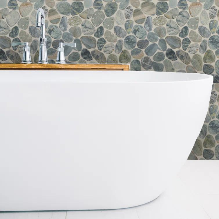 b.o.i Hawaii 12" x 12" Natural Stone Pebbles Mosaic Wall & Floor Tile