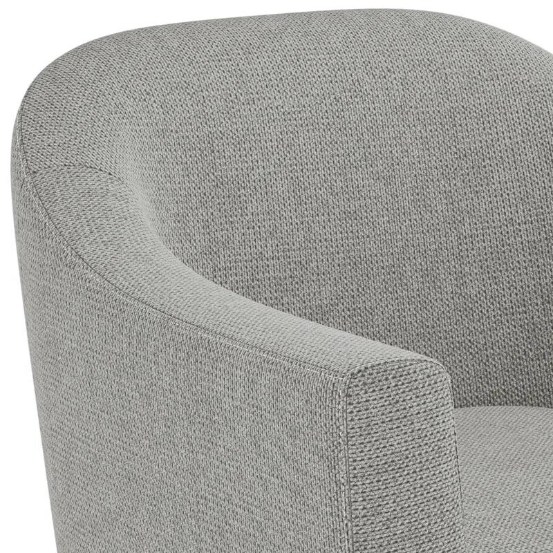 Simpli Home Thorne 30"W Upholstered Contemporary Accent Chair with Curved Back and Removable Foam Cushion