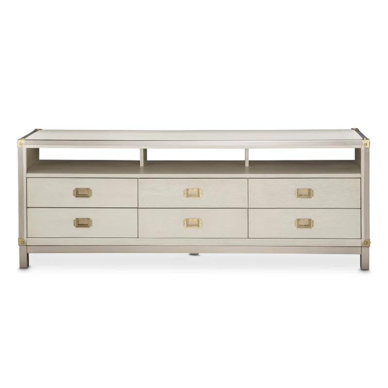 Michael Amini / Kathy Ireland Home Designs Menlo Station Solid Wood TV Stand for TVs up to 88"