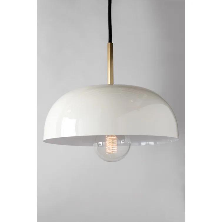 Dea Pendant Light - Aged Brass and Cream / Large