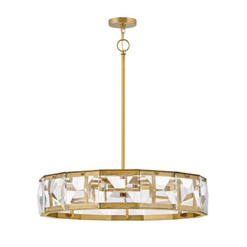 Jolie Integrated LED Drum Chandelier w/ Crystal Accents
