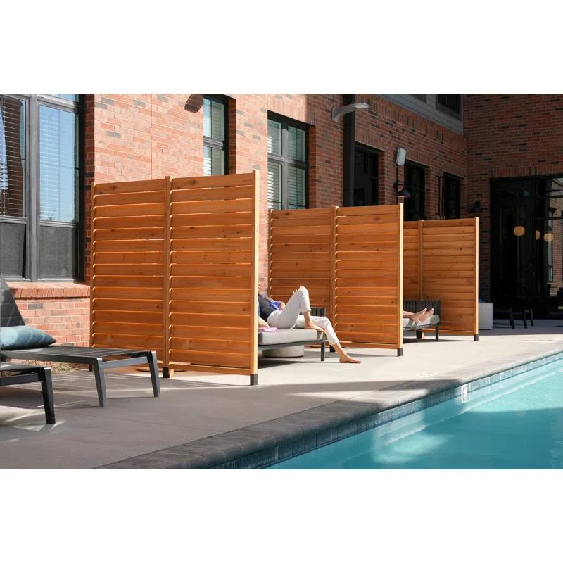 Enclo 6.1ft H x 3.1ft W (1 Panel) Freestanding or Surface Mounted Enclo Sierra Privacy Screen, Wood Fence Screen, Outdoor or Indoor Decorative Privacy Panel, Great for Balcony, Patio, Deck, EC18031