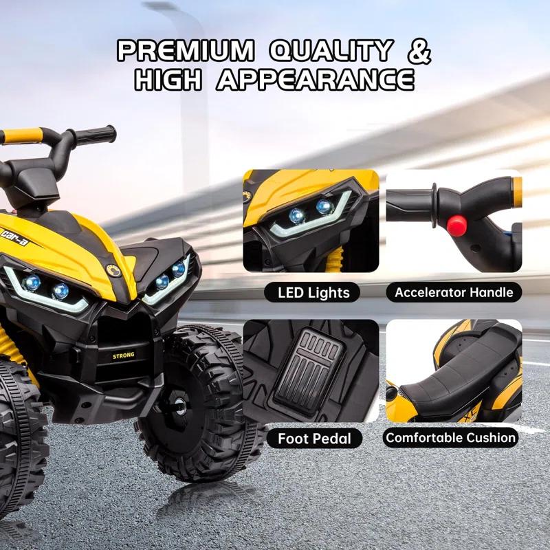 Hetoy 12V Battery Powered Electric Four-Wheeler With Music