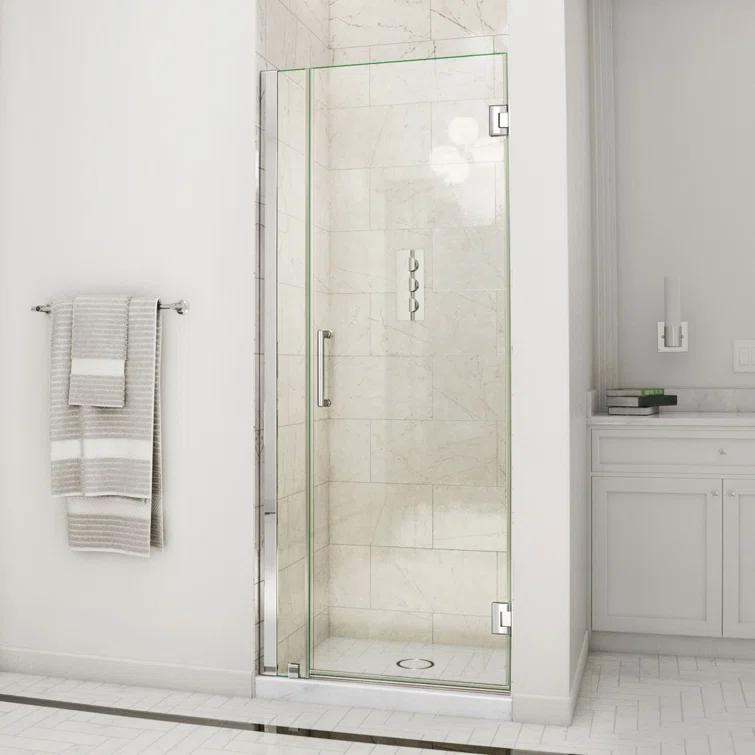 DreamLine Unidoor 34" W x 72" H Hinged Frameless Shower Door with Clearmax™ Technology SHDR-20347210-01
