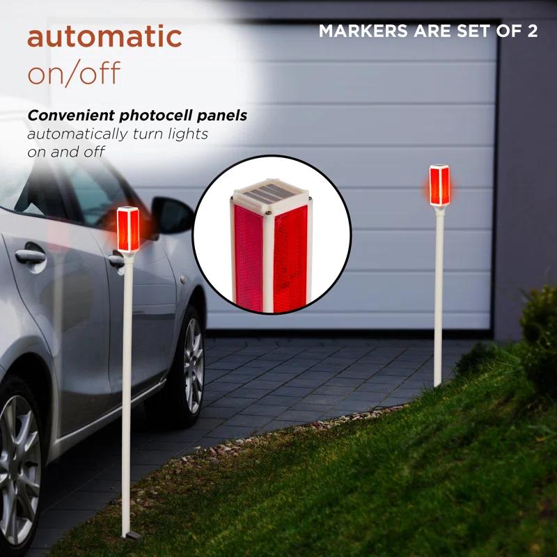 Alpine White Solar Powered Integrated LED Pathway Light Pack
