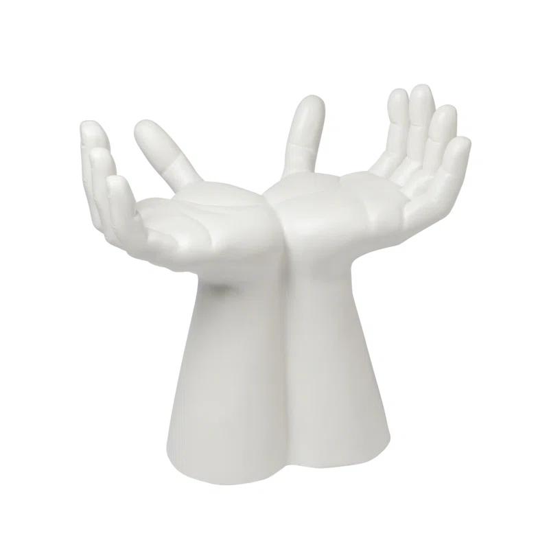 Studio A Home Hands Stool-Matte White