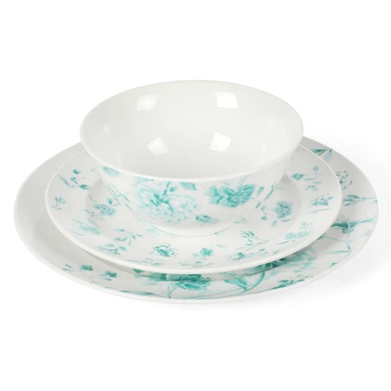Martha Stewart Martha Stewart Porcelain China Dinnerware Set - Service for 4