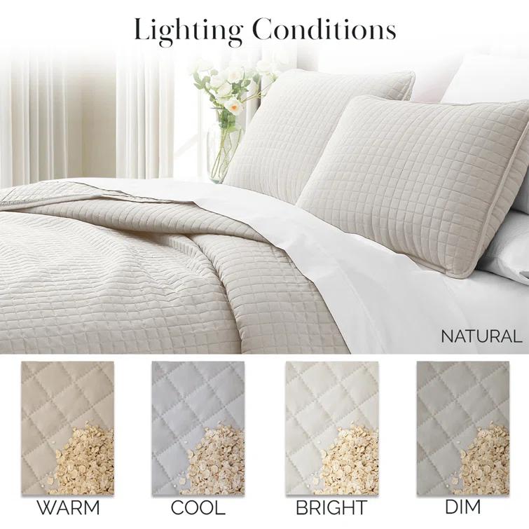 SouthShore Fine Linens Vilano Springs ® Oversized, light-weight Hotel Quality Quilt Set with matching shams