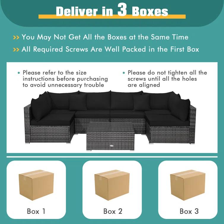 Costway 6 - Person Seating Group with Cushions & Reviews | Wayfair