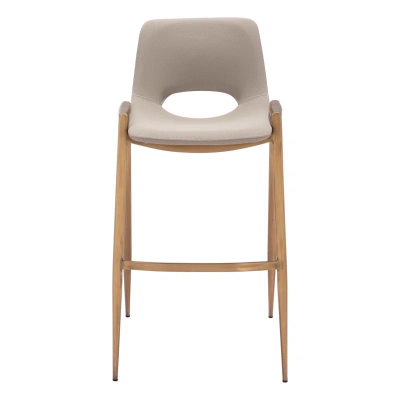 Zuo Hospitality Desi Black Upholstered Counter Stool (Set of 2)