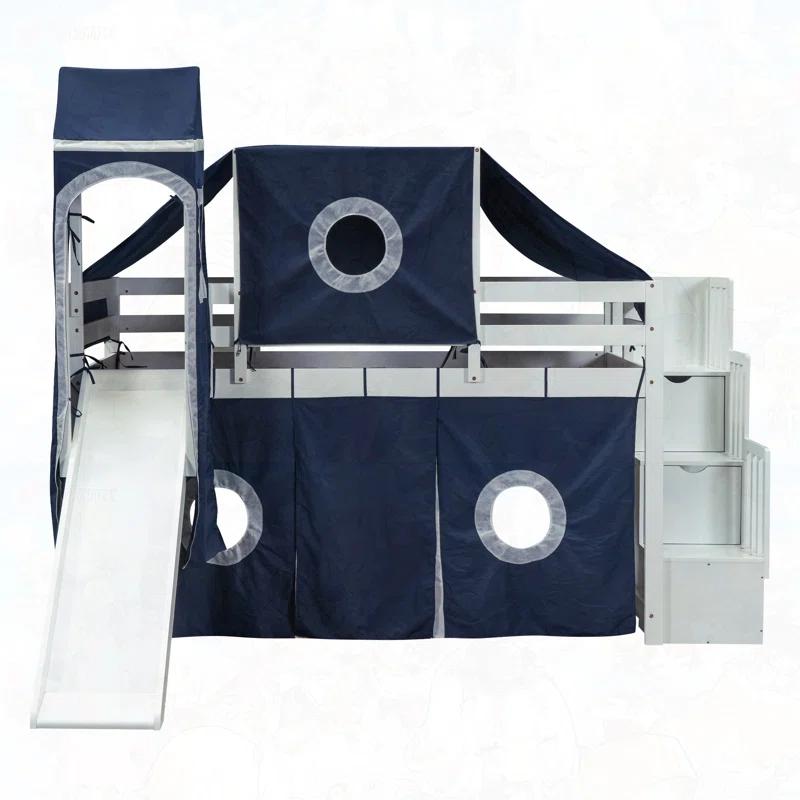 Harper Orchard Loft Bed with Tent and Tower -