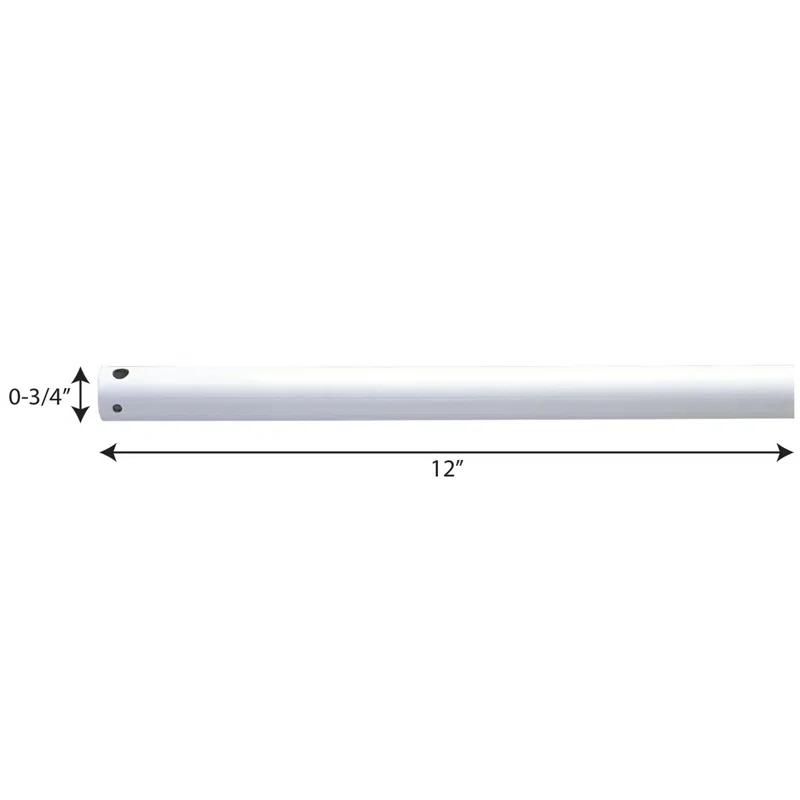 Progress Lighting 36-Inch Ceiling Fan Downrod In White Finish