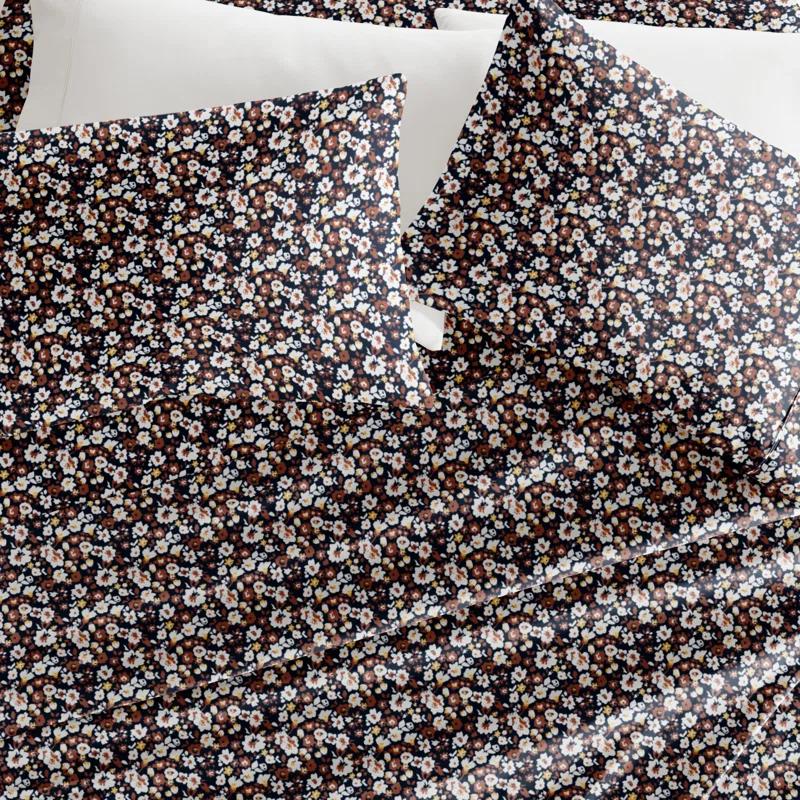 IEnjoy Home 4 Piece Sheet Set Patterned Microfiber Ultra Soft Bedding in Floral Dream