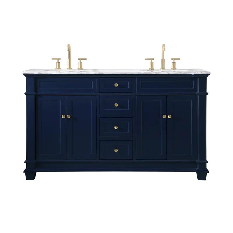 Etta Avenue™ Lydie 60'' Double Bathroom Vanity with Marble Top