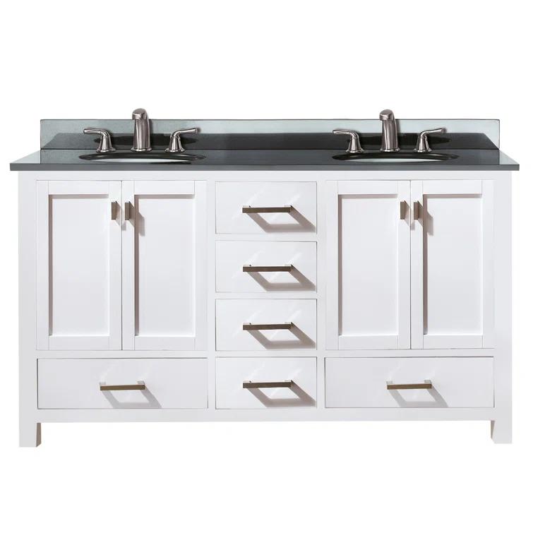 Avanity Modero-V60 Modero 60" Double Free Standing Wood Vanity Cabinet Only - White