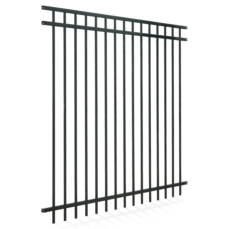Fencer Wire Fencer Wire 4/ 5/ 6FT H X 6FT W Heavy Duty Flat Top Fence Barrier Panel, Anti-Rust Metal Fencing Panel