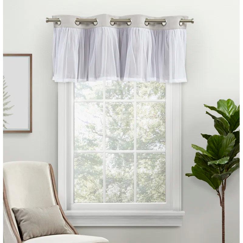 Amalgamated Textiles Catarina Linen Tailored 52'' W Window Valance