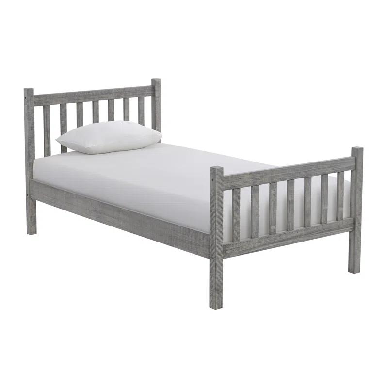 Alaterre Windsor Twin Wooden Weathered Beachhouse Farmhouse Industrial Bohemian Style Bed