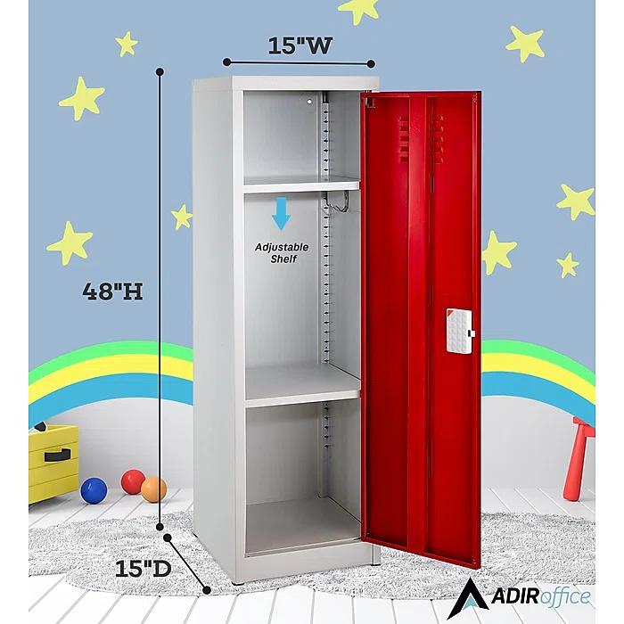 AdirOffice AdirOffice 48" H x 15" W Steel Single Tier Storage Locker with Digital Lock